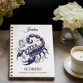Stylisches Watercolor Scorpio Custom Journal Notizblock