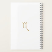 Stylisches Watercolor Scorpio Custom Journal Notizblock (Rückseite)