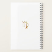 Stylisches Watercolor Virgo Custom Journal Notizblock (Rückseite)