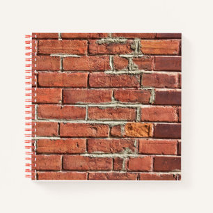 Stylisches Zwei-Ton-Rotziegelwand-Notizbuch Notizblock