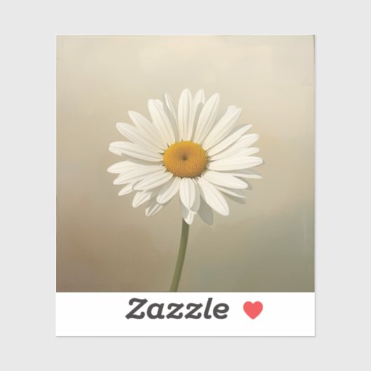 stylised blooming daisy paintings aufkleber (Blatt)