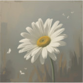 stylised blooming daisy paintings aufkleber (Vorderseite)