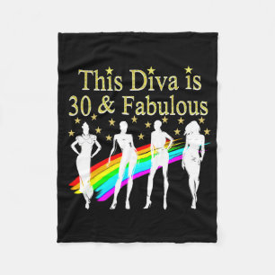 STYLISH 30 UND FABULOUS 30. GEBURTSTAG DESIGN FLEECEDECKE