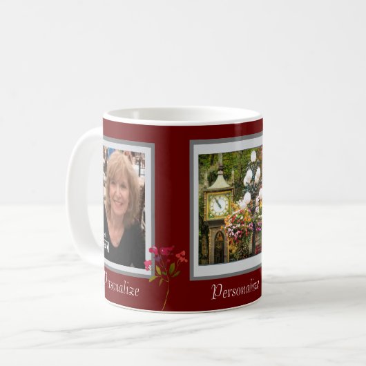 STYLISH 3 VERTICAL FOTO COLLAGE COFFEE KAFFEETASSE (Vorderseite Links)