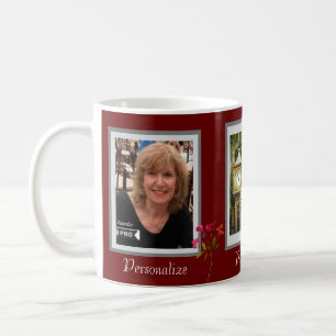 STYLISH 3 VERTICAL FOTO COLLAGE COFFEE KAFFEETASSE