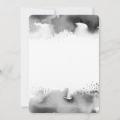 STYLISH 40. Geburtstag Party INVITE Aquarell grau Einladung (Rückseite)