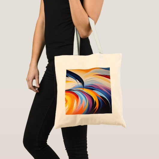 Stylish Abstract Art Canvas Tote Bag Tragetasche (Vorderseite (Produkt))