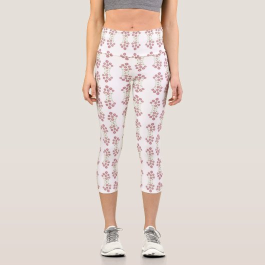 Stylish Abstract floral High Waisted Capris (Vorderseite)