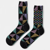Stylish Abstract Geometric Print – Modern Trendy Socken (Linkes Detail)
