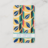 Stylish Abstract Retro Vintage Colorful Watercolor Visitenkarte (Vorderseite)