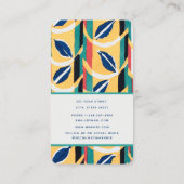 Stylish Abstract Retro Vintage Colorful Watercolor Visitenkarte (Rückseite)