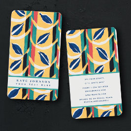 Stylish Abstract Retro Vintage Colorful Watercolor Visitenkarte