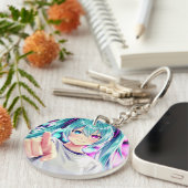 "Stylish Acrylic Circle Keychain Durable " Schlüsselanhänger (Vorderseite rechts)