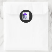 Stylish Ai Baby Holding Back Laugh Gigging Meme  Runder Aufkleber (Tasche)