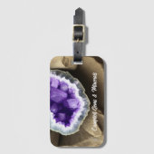 Stylish Amethyst Geode Custom Gepäckanhänger (Vorderseite Vertikal)