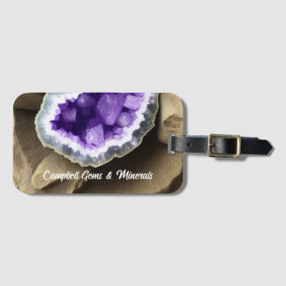 Stylish Amethyst Geode Custom Gepäckanhänger