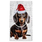 Stylish and Funny Dachshund Lover Christmas Kleine Geschenktüte (Vorderseite)