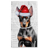 Stylish and Funny Doberman Lover Christmas Kleine Geschenktüte (Rückseite)
