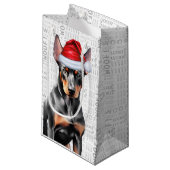 Stylish and Funny Doberman Lover Christmas Kleine Geschenktüte (Vorderseite Schrägansicht)