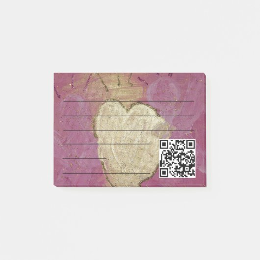 stylish angel of love with qr-code post-it klebezettel (Vorderseite)