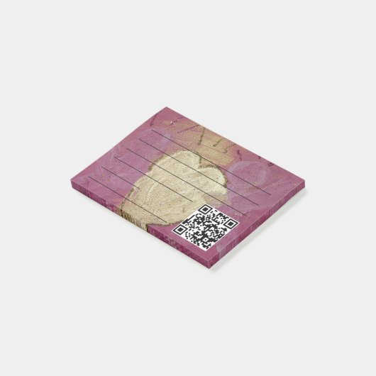 stylish angel of love with qr-code post-it klebezettel (angewinkelt)