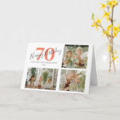 stylish Any Age Birthday 3 Photo Collage Karte (Gelbe Blume)