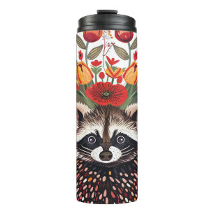 Stylish Apparel, Raccon Thermosbecher