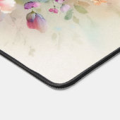 Stylish Aquarell Flowers Custom Name Monogram Schreibtischunterlage (Ecke)