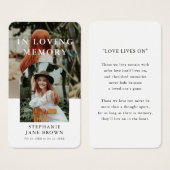 Stylish Arch 2 Photo Funeral Prayer Card (Vorne & Hinten)