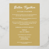 Stylish Arch 3 Photos Elegant Wedding Anniversary  Folieneinladung (Rückseite)