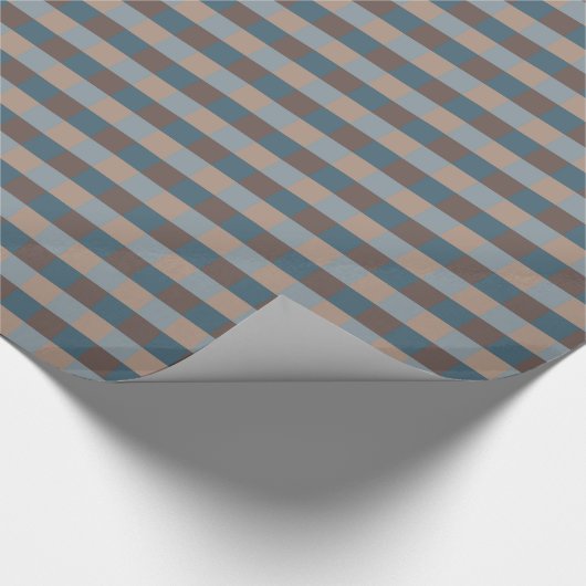 Stylish Arona Blue And Mocha Geschenkpapier (Ecke)