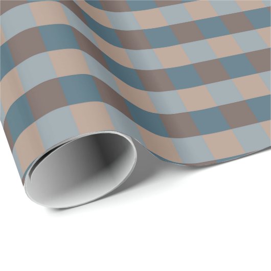 Stylish Arona Blue And Mocha Geschenkpapier (Rolleneckpunkt)