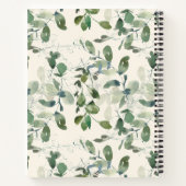 Stylish Autumn Botanical Greenery Name Recipe Notizblock (Rückseite)