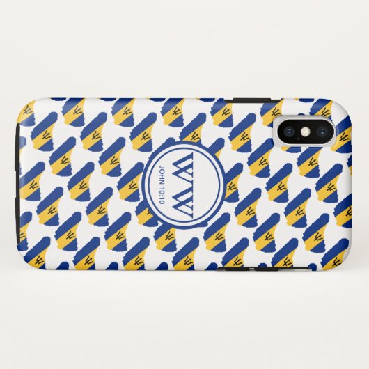 Stylish BARBADOS Monogram Abundant Life John 10:10 Case-Mate iPhone Hülle (Rückseite (Horizontal))