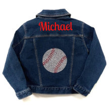 Stylish Baseball Kleinkind's Denim Jean Jacket