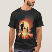 Stylish Basketball Enthusiasts Father and Son Play T-Shirt (Vorderseite)