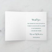 Stylish Beach Starfish Wedding DANK IHNEN Dankeskarte (Innenseite)