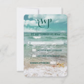Stylish Beach Starfish Wedding RSVP (Vorderseite)