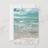 Stylish Beach Starfish Wedding RSVP Karte (Rückseite)