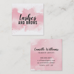 STYLISH BEAUTY Moderne Lackierung der Aquarellfarb Quadratische Visitenkarte