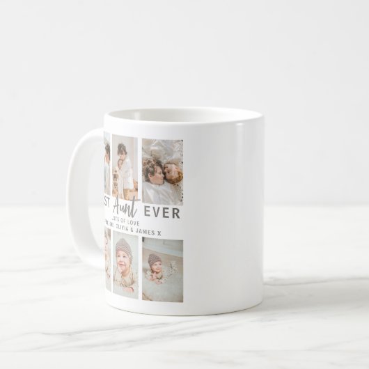 Stylish Best Aunt Ever 6 Photo Kaffeetasse (Vorderseite Links)