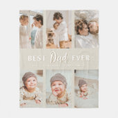 Stylish Best Dad Ever 6 Foto Fleecedecke (Vorderseite)