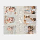 Stylish Best Dad Ever 6 Photo  Fleecedecke (Vorderseite (Horizontal))