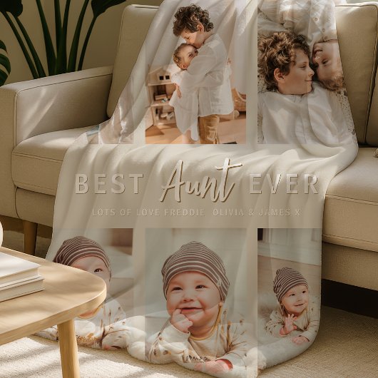 Stylish Beste Tante Ever 6 Foto Fleecedecke
