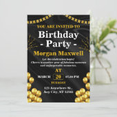 Stylish Birthday Party Card - CUSTOMIZABLE CARD Einladung (Stehend Vorderseite)