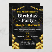 Stylish Birthday Party Card - CUSTOMIZABLE CARD Einladung (Vorne/Hinten)