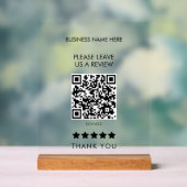 Stylish Bitte Verlass uns einen QR-Code zur Überpr Acrylschild (Neutral)