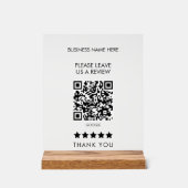 Stylish Bitte Verlass uns einen QR-Code zur Überpr Acrylschild (Vorderseite)