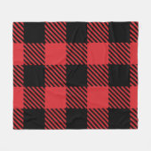 Stylish Black and Red Pattern Cozy Throw Blanket Fleecedecke (Vorderseite (Horizontal))