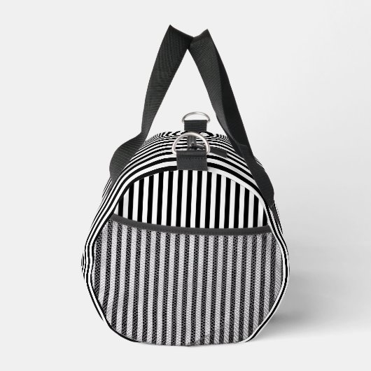 Stylish Black and White Pattern Weekend Duffle Bag (Rechts)